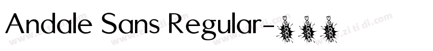 Andale Sans Regular字体转换